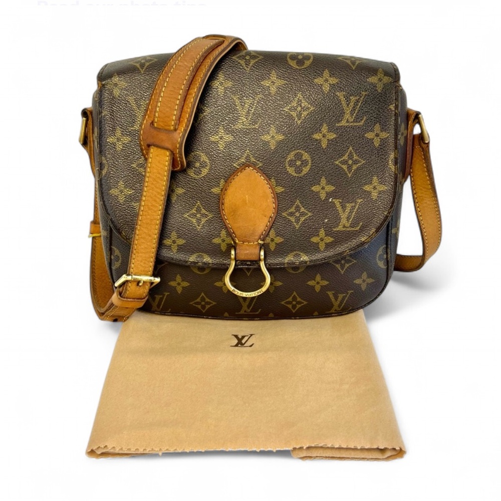 Auth Louis Vuitton Monogram Saint Cloud GM Shoulder/Crossbody Bag with Dust Bag